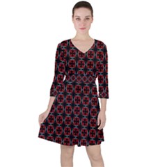Pattern Design Artistic Decor Ruffle Dress