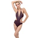 Pattern Design Artistic Decor Plunging Cut Out Swimsuit View1