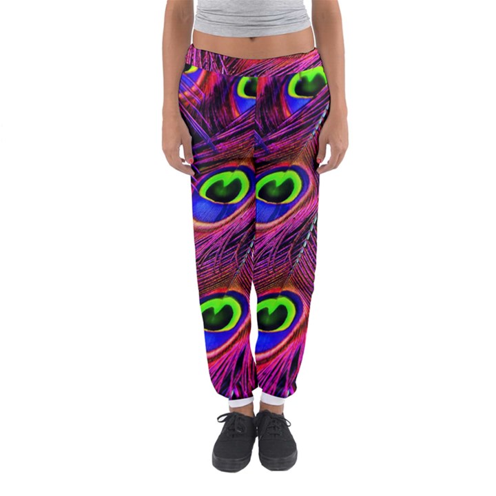 Peacock Feathers Color Plumage Women s Jogger Sweatpants