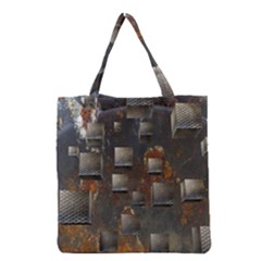 Background Metal Pattern Texture Grocery Tote Bag by Celenk