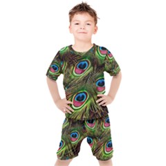 Peacock Feathers Color Plumage Kid s Set by Celenk