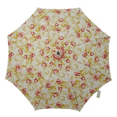Background Pattern Flower Spring Hook Handle Umbrellas (Small)