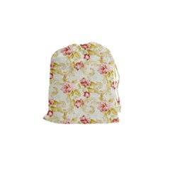 Background Pattern Flower Spring Drawstring Pouch (Small)