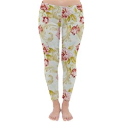 Background Pattern Flower Spring Classic Winter Leggings by Celenk