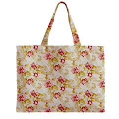 Background Pattern Flower Spring Zipper Mini Tote Bag