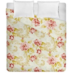 Background Pattern Flower Spring Duvet Cover Double Side (California King Size)