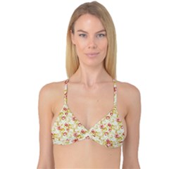 Background Pattern Flower Spring Reversible Tri Bikini Top