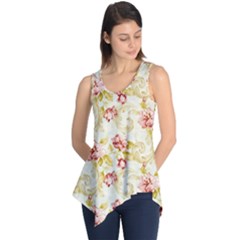 Background Pattern Flower Spring Sleeveless Tunic