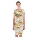 Background Pattern Flower Spring Classic Short Sleeve Midi Dress View1