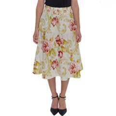 Background Pattern Flower Spring Perfect Length Midi Skirt