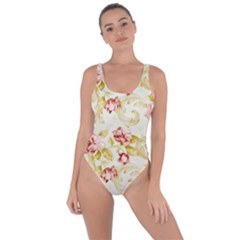 Background Pattern Flower Spring Bring Sexy Back Swimsuit by Celenk