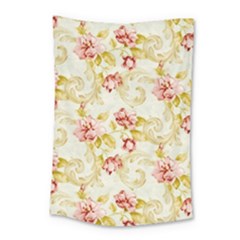 Background Pattern Flower Spring Small Tapestry by Celenk