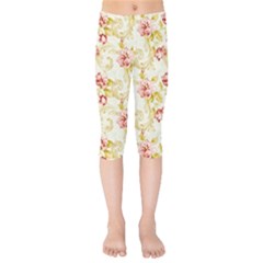 Background Pattern Flower Spring Kids  Capri Leggings 