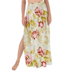 Background Pattern Flower Spring Maxi Chiffon Tie-Up Sarong