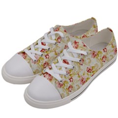 Background Pattern Flower Spring Women s Low Top Canvas Sneakers