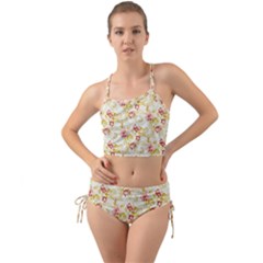 Background Pattern Flower Spring Mini Tank Bikini Set by Celenk