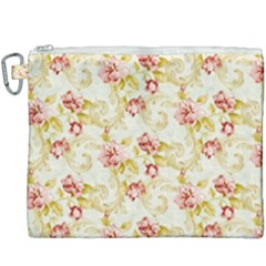 Background Pattern Flower Spring Canvas Cosmetic Bag (XXXL)