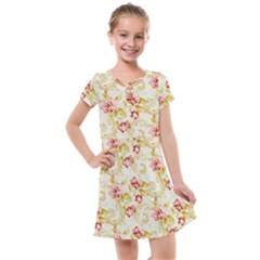 Background Pattern Flower Spring Kids  Cross Web Dress