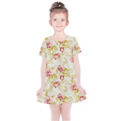 Background Pattern Flower Spring Kids  Simple Cotton Dress