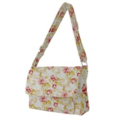Background Pattern Flower Spring Full Print Messenger Bag