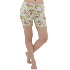 Background Pattern Flower Spring Lightweight Velour Yoga Shorts