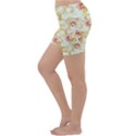 Background Pattern Flower Spring Lightweight Velour Yoga Shorts View2