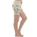 Background Pattern Flower Spring Lightweight Velour Yoga Shorts View3