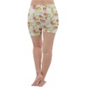 Background Pattern Flower Spring Lightweight Velour Yoga Shorts View4