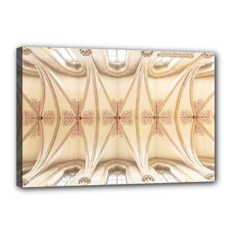 Wells Cathedral Wells Cathedral Canvas 18  X 12  (stretched) by Celenk