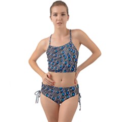 Peacock Pattern Close Up Plumage Mini Tank Bikini Set by Celenk