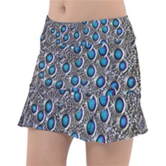 Peacock Pattern Close Up Plumage Tennis Skirt