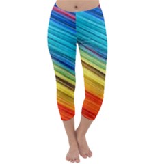 Rainbow Capri Winter Leggings  by NSGLOBALDESIGNS2