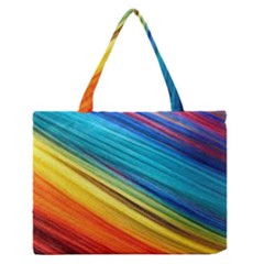 Rainbow Zipper Medium Tote Bag by NSGLOBALDESIGNS2