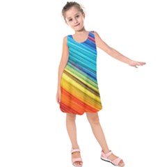 Rainbow Kids  Sleeveless Dress by NSGLOBALDESIGNS2