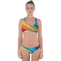 Rainbow Cross Back Hipster Bikini Set