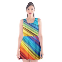 Rainbow Scoop Neck Skater Dress by NSGLOBALDESIGNS2
