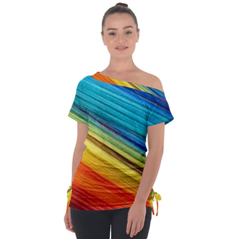 Rainbow Tie-up Tee by NSGLOBALDESIGNS2