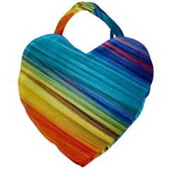 Rainbow Giant Heart Shaped Tote by NSGLOBALDESIGNS2