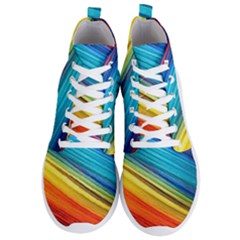 Rainbow Men s Lightweight High Top Sneakers by NSGLOBALDESIGNS2