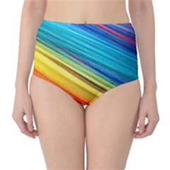 Rainbow Classic High-waist Bikini Bottoms by NSGLOBALDESIGNS2