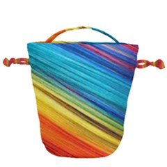 Rainbow Drawstring Bucket Bag by NSGLOBALDESIGNS2
