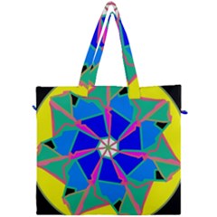 Mandala Wheel Pattern Ornament Canvas Travel Bag