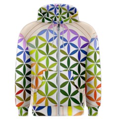 Mandala Rainbow Colorful Reiki Men s Zipper Hoodie by Simbadda