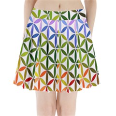 Mandala Rainbow Colorful Reiki Pleated Mini Skirt by Simbadda