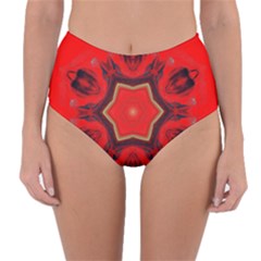 Chakra Art Heart Healing Red Reversible High-waist Bikini Bottoms by Simbadda