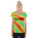 Graphic Kaleidoscope Geometric Cap Sleeve Top View1