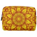 Kaleidoscope Floral Mandala Yellow Make Up Pouch (Medium) View1