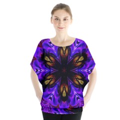 Abstract Art Abstract Background Batwing Chiffon Blouse