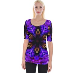 Abstract Art Abstract Background Wide Neckline Tee