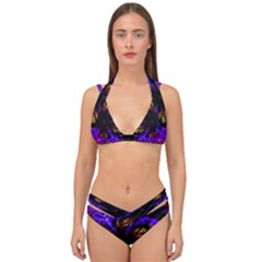 Abstract Art Abstract Background Double Strap Halter Bikini Set